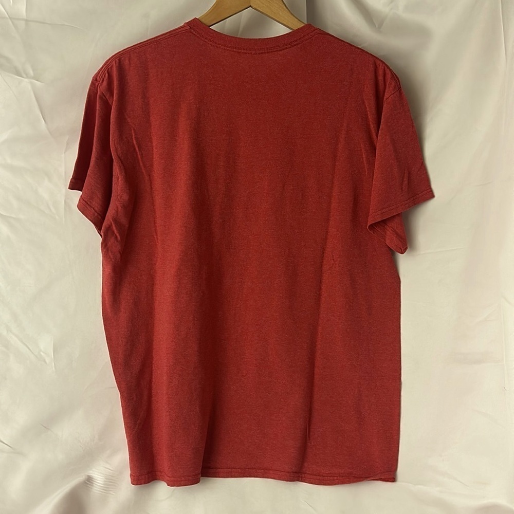 Red “Not Today Satan” unisex t shirt. Short sleeve. Blended material. - Picture 4 of 5